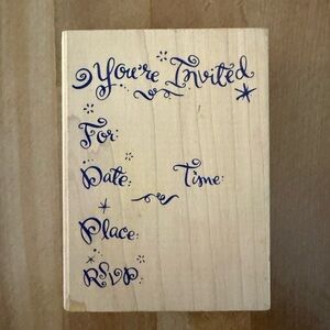 Rubber Stamp, Invitation style